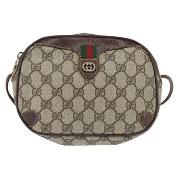 GUCCI GG Supreme Web Sherry Line Clutch Bag PVC Beige Gold 89 02 066 Auth 150444 - 0