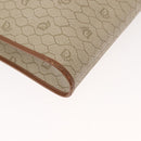 Christian Dior Honeycomb Canvas Hand Bag PVC Leather Beige Gold Auth 150446-15