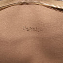 Christian Dior Honeycomb Canvas Hand Bag PVC Leather Beige Gold Auth 150446-11