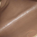 Christian Dior Honeycomb Canvas Hand Bag PVC Leather Beige Gold Auth 150446-12