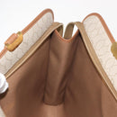 Christian Dior Honeycomb Canvas Hand Bag PVC Leather Beige Gold Auth 150446-18