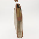 Christian Dior Honeycomb Canvas Hand Bag PVC Leather Beige Gold Auth 150446-3