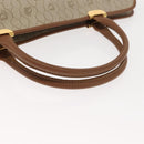 Christian Dior Honeycomb Canvas Hand Bag PVC Leather Beige Gold Auth 150446-7