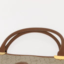 Christian Dior Honeycomb Canvas Hand Bag PVC Leather Beige Gold Auth 150446-8