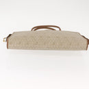 Christian Dior Honeycomb Canvas Hand Bag PVC Leather Beige Gold Auth 150446-5