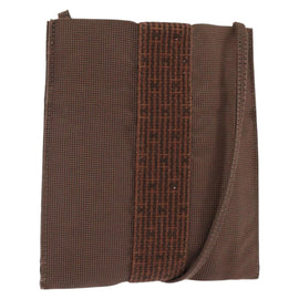 HERMES Pochette Her Line MM Shoulder Bag Canvas Brown Auth 150447