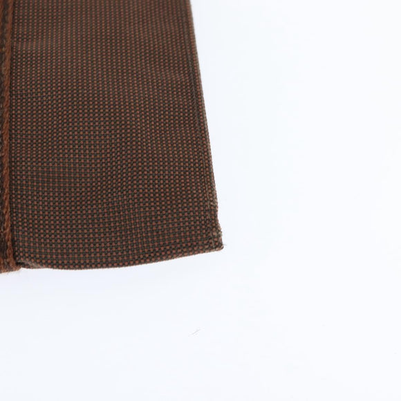 HERMES Pochette Her Line MM Shoulder Bag Canvas Brown Auth 150447