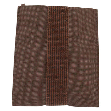 HERMES Pochette Her Line MM Shoulder Bag Canvas Brown Auth 150447 - 0