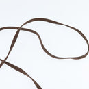 HERMES Pochette Her Line MM Shoulder Bag Canvas Brown Auth 150447-8