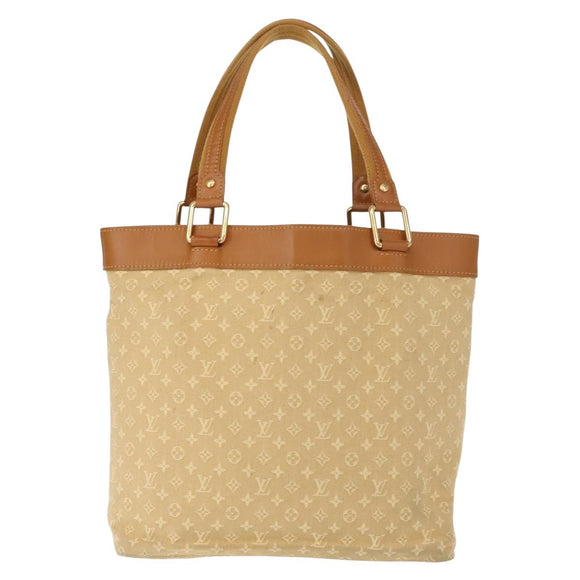 LOUIS VUITTON Monogram Mini Lucille GM Tote Bag Beige M92683 LV Auth 150454