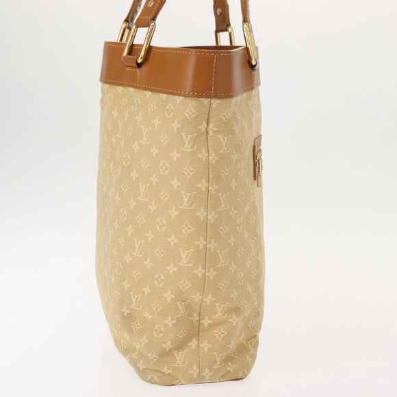 LOUIS VUITTON Monogram Mini Lucille GM Tote Bag Beige M92683 LV Auth 150454