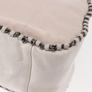 CHANEL Shoulder Bag Leather Pink Silver CC Auth 150457-14