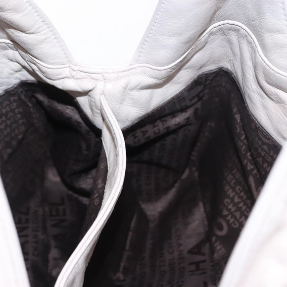 CHANEL Shoulder Bag Leather Pink Silver CC Auth 150457