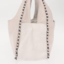 CHANEL Shoulder Bag Leather Pink Silver CC Auth 150457-4