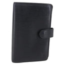 LOUIS VUITTON Epi Agenda PM Day Planner Cover Black R20052 LV Auth 150463-1