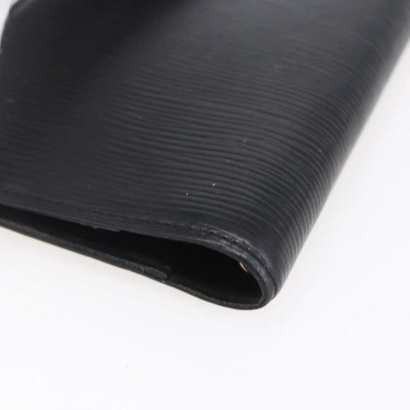 LOUIS VUITTON Epi Agenda PM Day Planner Cover Black R20052 LV Auth 150463
