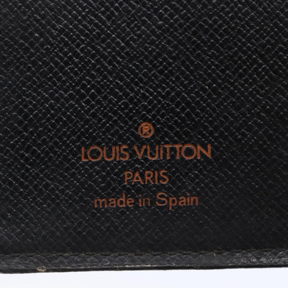 LOUIS VUITTON Epi Agenda PM Day Planner Cover Black R20052 LV Auth 150463
