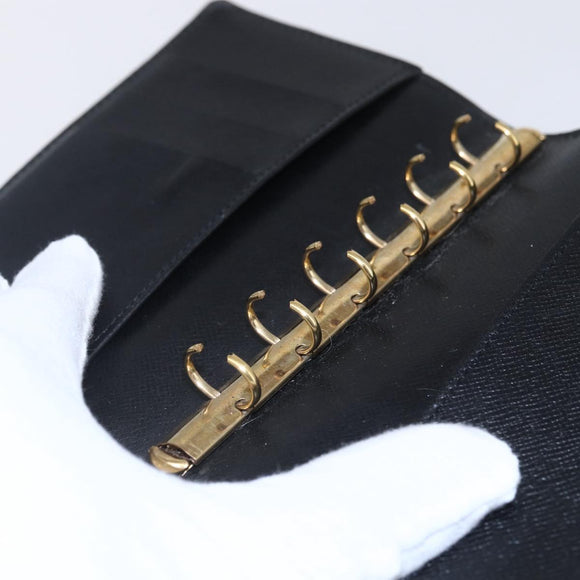 LOUIS VUITTON Epi Agenda PM Day Planner Cover Black R20052 LV Auth 150463