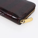 LOUIS VUITTON Vernis Rayure Zippy Wallet Long Wallet Amarante M91717 Auth 150468-15