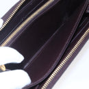 LOUIS VUITTON Vernis Rayure Zippy Wallet Long Wallet Amarante M91717 Auth 150468-18