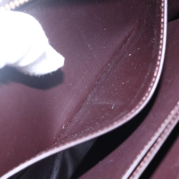 LOUIS VUITTON Vernis Rayure Zippy Wallet Long Wallet Amarante M91717 Auth 150468