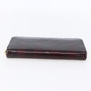 LOUIS VUITTON Vernis Rayure Zippy Wallet Long Wallet Amarante M91717 Auth 150468-6