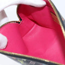 LOUIS VUITTON Multicolor Pochette Cosmetic Pouch Black M47355 LV Auth 150469V-18