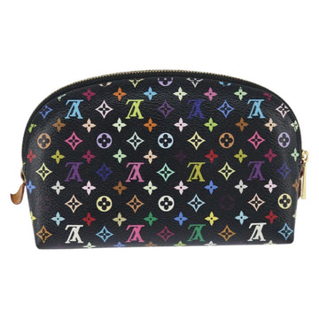 LOUIS VUITTON Multicolor Pochette Cosmetic Pouch Black M47355 LV Auth 150469V - 0