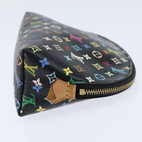 LOUIS VUITTON Multicolor Pochette Cosmetic Pouch Black M47355 LV Auth 150469V
