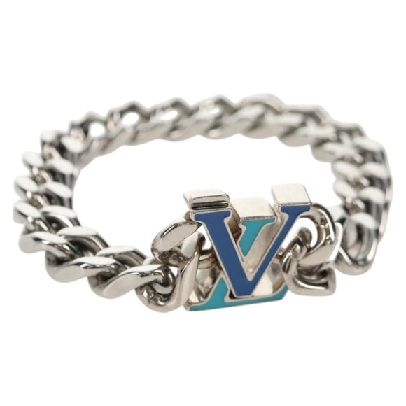 LOUIS VUITTON LV Chain Bracelet Bracelet metal Silver M0919L LV Auth 150471M