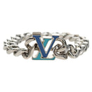 LOUIS VUITTON LV Chain Bracelet Bracelet metal Silver M0919L LV Auth 150471M-2