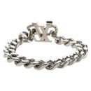 LOUIS VUITTON LV Chain Bracelet Bracelet metal Silver M0919L LV Auth 150471M-3