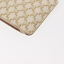 CELINE Triomphe Macadam Canvas Phone Pouch PVC Beige Auth 150473-12