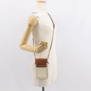 CELINE Triomphe Macadam Canvas Phone Pouch PVC Beige Auth 150473-21