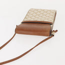 CELINE Triomphe Macadam Canvas Phone Pouch PVC Beige Auth 150473-6
