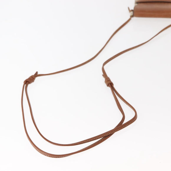 CELINE Triomphe Macadam Canvas Phone Pouch PVC Beige Auth 150473