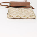 CELINE Triomphe Macadam Canvas Phone Pouch PVC Beige Auth 150473-9