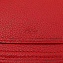 Chloe Hand Bag Straw Leather Beige Red Auth 150475-18