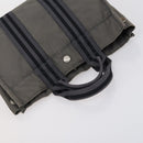 HERMES Fourre Tout Hand Bag Canvas 2 Set Gray Auth 150478-13