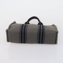 HERMES Fourre Tout Hand Bag Canvas 2 Set Gray Auth 150478-15