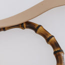 GUCCI Bamboo Hand Bag Leather 2way Beige Gold 001 1014 1638 Auth 150479-14