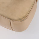 GUCCI Bamboo Hand Bag Leather 2way Beige Gold 001 1014 1638 Auth 150479-17