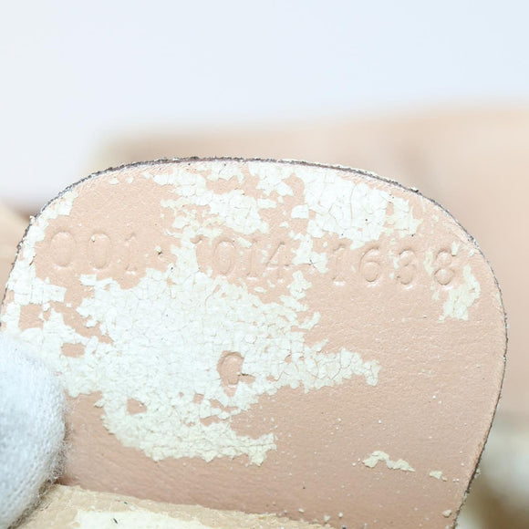 GUCCI Bamboo Hand Bag Leather 2way Beige Gold 001 1014 1638 Auth 150479