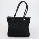 Salvatore Ferragamo Celine Hand Bag Nylon Leather 2 Set Black Auth 150480-10