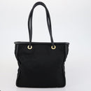 Salvatore Ferragamo Celine Hand Bag Nylon Leather 2 Set Black Auth 150480-11