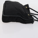 Salvatore Ferragamo Celine Hand Bag Nylon Leather 2 Set Black Auth 150480-12