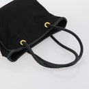 Salvatore Ferragamo Celine Hand Bag Nylon Leather 2 Set Black Auth 150480-14