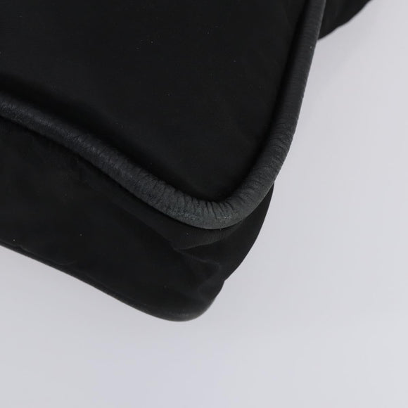 Salvatore Ferragamo Celine Hand Bag Nylon Leather 2 Set Black Auth 150480