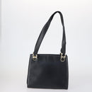Salvatore Ferragamo Celine Hand Bag Nylon Leather 2 Set Black Auth 150480-2