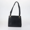 Salvatore Ferragamo Celine Hand Bag Nylon Leather 2 Set Black Auth 150480-3